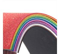 Lot de 10 feuilles A4 en mousse EVA pailletées de 2 mm pour loisirs créatifs et scrapbooking, Mélange de couleurs, Glitter