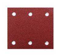 10 FEUILLES RECTANGULAIRES MAKITA ABRASIVES 114X102 MM GRAIN 60 - 3 + 3 TROUS - AUTO-AGRIPPANT-P330870-60