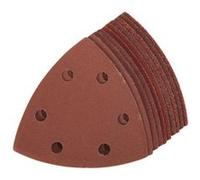 Lot de 10 feuilles abrasives auto-agrippantes triangulaires 90 mm Silverline G