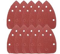 Lot de 10 feuilles abrasives triangulaires à 6 trous 140 x 140 x 98 mm Grain 60