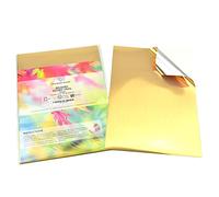 Lot de 10 feuilles autocollantes A4 en vinyle doré brossé | Imprimables jet d'encre et laser | Convient pour diverses applications | Marque Evergreen Goods