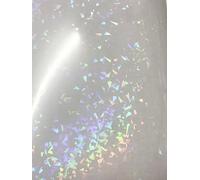 Lot de 10 feuilles autocollantes holographiques en vinyle transparent effet verre cassé