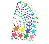 Lot de 10 feuilles d'autocollants décoratifs pour ordinateur portable Motif petites étoiles