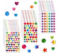 Lot de 10 feuilles d'autocollants holographiques avec étiquettes auto-collantes pour décoration de tableau de récompense et travaux manuels en général (B)