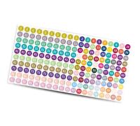 Lot de 10 feuilles d'autocollants numérotés consécutifs de 1 à 100 petites étiquettes rondes adhésives multicolores pour une organisation et un étiquetage faciles des fournitures de bureau