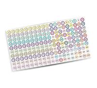 Lot de 10 feuilles d'autocollants numérotés consécutifs de 2,5 à 100 - 2,5 cm - Petites étiquettes adhésives rondes colorées pour stockage, inventaire et tri des étiquettes numérotées