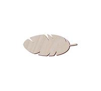Lot de 10 feuilles de banane tropicales en bois pour travaux manuels et décoration - Découpé au laser - Art tropical - Décoration de fête tropicale - Feuille de banane, 12.7x5.1 cm