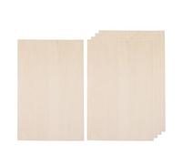 Lot de 10 feuilles de bois contreplaqué fin pour la fabrication de modèles d'avions - Beige - 100 x 100 x 2 mm