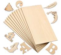Lot de 10 feuilles de bois de balsa brut pour loisirs créatifs, contreplaqué, 200 x 100 x 1,5 mm, feuilles de bois de tilleul, planches de bois brut vierges pour travaux manuels, modélisme, combustion