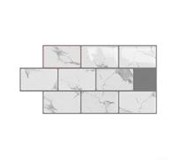 Lot de 10 feuilles de carreaux muraux autocollants en vinyle imperméable pour douche Style rétro 15,2 x 30,5 cm D-002