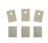 Lot de 10 feuilles de céramique en nitrure d'aluminium - Substrat isolant conducteur thermique for l'électronique et résistant à la chaleur(20 * 25 * 0.635mm Has Holes)