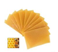 Lot de 10 feuilles de cire d'abeille 133 mm x 90 mm pour projets de bricolage pour projets de bougies et pour fond de teint apiculture Source de cire naturelle 10 ou 30 feuilles