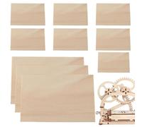 Lot de 10 feuilles de contreplaqué en bois contreplaqué de matériaux de gravure laser de 300 x 300 x 3 mm | Panneaux en bois carrés | Paquet de matériaux de coupe pyrogravure avec gravure