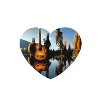 Lot de 10 feuilles de désodorisant à suspendre avec corde pour la maison Motif guitare de lac