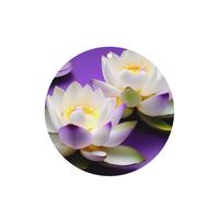 Lot de 10 feuilles de désodorisant de voiture avec corde à suspendre Motif fleur de lotus Violet