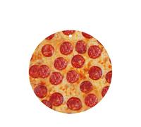 Lot de 10 feuilles de désodorisant de voiture avec corde à suspendre Motif pizza Pepperoni 3D