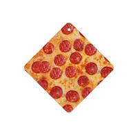 Lot de 10 feuilles de désodorisant de voiture avec corde à suspendre Motif pizza Pepperoni 3D