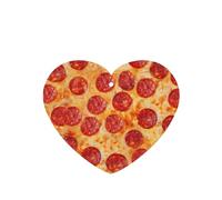 Lot de 10 feuilles de désodorisant de voiture avec corde à suspendre Motif pizza Pepperoni 3D