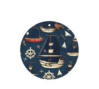 Lot de 10 feuilles de désodorisant de voiture avec corde à suspendre sur le thème des pirates de voile