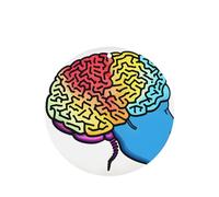 Lot de 10 feuilles de désodorisant de voiture avec corde pour la maison Motif cerveau gauche et droit