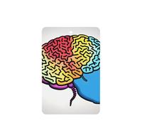 Lot de 10 feuilles de désodorisant de voiture avec corde pour la maison Motif cerveau gauche et droit