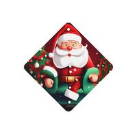 Lot de 10 feuilles de désodorisant de voiture avec corde pour la maison Motif Père Noël
