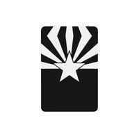 Lot de 10 feuilles de désodorisant de voiture avec cordes pour décoration de voiture Motif drapeau de l'Arizona Noir