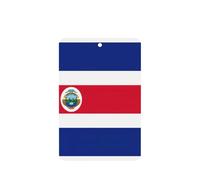 Lot de 10 feuilles de désodorisant de voiture avec cordes pour décoration de voiture Motif drapeau du Costa Rica