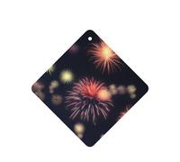 Lot de 10 feuilles de désodorisant de voiture avec motif feu d'artifice en explosion 3D, accessoires à suspendre avec cordes pour décoration