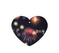 Lot de 10 feuilles de désodorisant de voiture avec motif feu d'artifice en explosion 3D, accessoires à suspendre avec cordes pour décoration