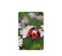 Lot de 10 feuilles de désodorisant pour voiture avec corde Motif coccinelle et marguerite