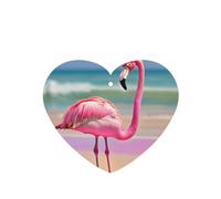 Lot de 10 feuilles de désodorisant pour voiture avec corde Motif flamant rose sur la plage