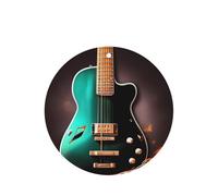 Lot de 10 feuilles de désodorisant pour voiture avec corde pour la maison Motif guitare Vert