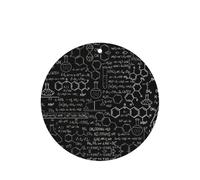 Lot de 10 feuilles de désodorisant pour voiture et maison - Illustration de chimie abstraite, impression 3D, feuilles de désodorisant parfumées à suspendre avec corde