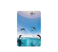 Lot de 10 feuilles de désodorisant pour voiture Motif pingouin heureux dans l'eau Avec cordes