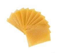 Lot de 10 feuilles de fond de teint en cire d'apiculture compatibles avec les cadres de ruche standard pour la construction en nid d'abeille et le développement de colonies (italien)
