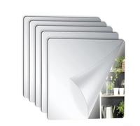 Lot de 10 feuilles de miroir flexibles en acrylique pour décoration murale, projets de bricolage et amélioration de l'espace visuel dans différents paramètres 20 x 20 cm