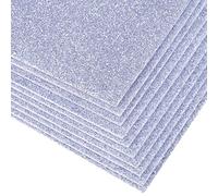 Lot de 10 feuilles de mousse EVA à paillettes autocollantes - 2 mm d'épaisseur - 20 x 30 cm - Pour projets de bricolage, scrapbooking, projets scolaires, décoration de fête - Argenté