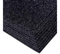 Lot de 10 feuilles de mousse EVA à paillettes autocollantes - 2 mm d'épaisseur - 20 x 30 cm - Pour projets de bricolage, scrapbooking, projets scolaires, décoration de fête (noir)