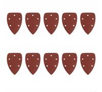 Lot de 10 feuilles de papier abrasif triangulaire pour outils multifonctions oscillants, pour la préparation du bois et du métal (grain 40)