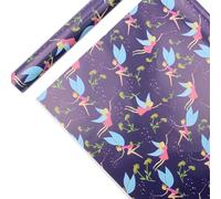 Lot de 10 feuilles de papier cadeau coloré pour garçons et filles, 50 x 70 cm, motif dessin animé mignon avec lettrage dinosaure licorne (bleu marine)