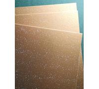 Lot de 10 feuilles de papier cartonné A3 doré pailleté 300 g/m² lisse type faible perte - pas de papier abrasif