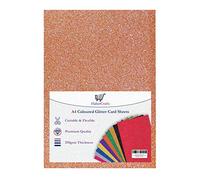 Lot de 10 feuilles de papier cartonné pailleté bronze A4 250 g/m² sans acide (bronze)