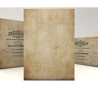 Lot de 10 feuilles de papier de certificat « Vintage Classic » universel pour certificats, menus, DIN A4 190 g/m², qualité supérieure