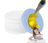 Lot de 10 feuilles de papier de peinture vierge en mousse blanche pour travaux manuels, papier de peinture rond magique, peinture manuelle fluf-fy, texture Puf-fy pour loisirs créatifs