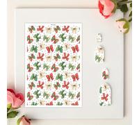 Lot de 10 feuilles de papier de transfert en argile polymère pour boucles d'oreilles, nœuds et pois, soluble dans l'eau, pour la fabrication de bijoux et boucles d'oreilles, 14,8 x 10 cm