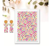 Lot de 10 feuilles de papier de transfert pour loisirs créatifs, lignes torsadées fluides, formes, feuilles, feuilles de papier de transfert en argile polymère pour fabrication de bijoux et boucles