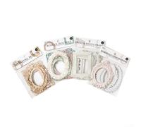 Lot de 10 feuilles de papier décoratif ajouré rétro pour journal indésirable pour arrière-plans, bricolage, scrapbooking et arts créatifs (1 cadre européen)