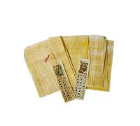 Lot de 10 feuilles de papier papyrus égyptien de 15 x 20 cm - Feuilles de papyrus de l'alphabet anciens pour projet d'art, scrapbooking et histoire scolaire - Papier à parchemin idéal pour