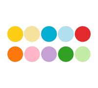 Lot de 10 feuilles de papier rond épais et coloré pour projets d'art et d'artisanat